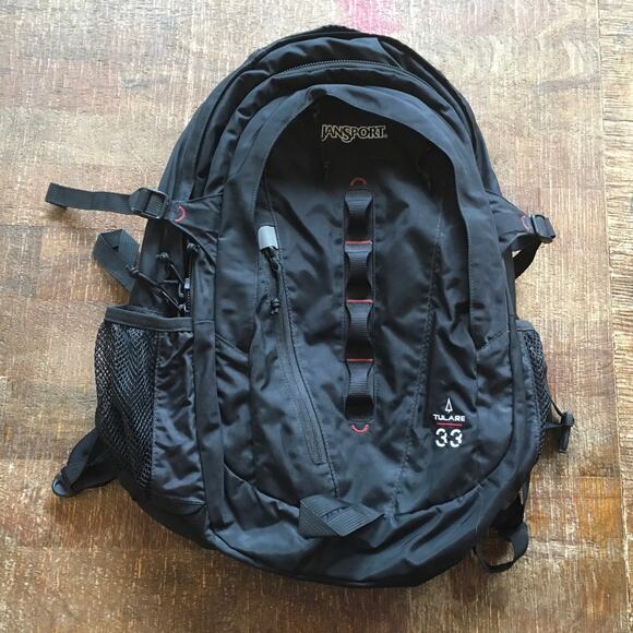 Jansport Tulare 33 Backpack Daypack Black Laptop Hiking School Work Bag Outdoor - Picture 1 of 12